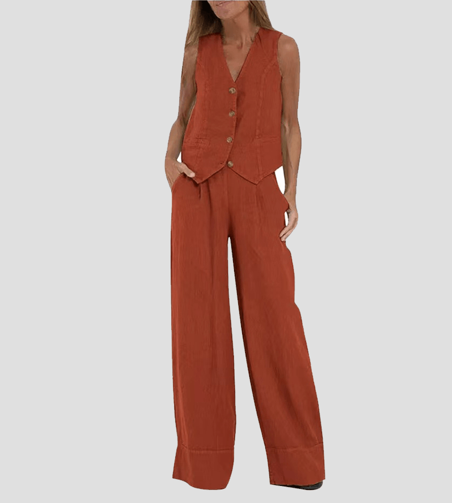 Vest & Trousers Cotton Leisure Suit