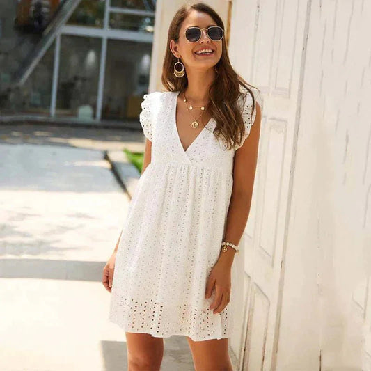 Emily | Lace White Ibiza Dress