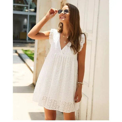 Emily | Lace White Ibiza Dress