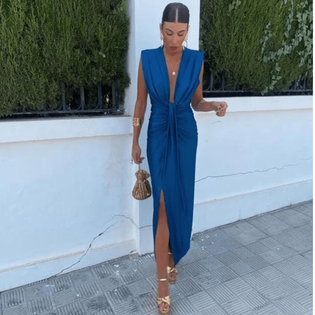 Isabelle | Party Dress with Deep V Neck