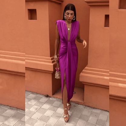 Isabelle | Party Dress with Deep V Neck
