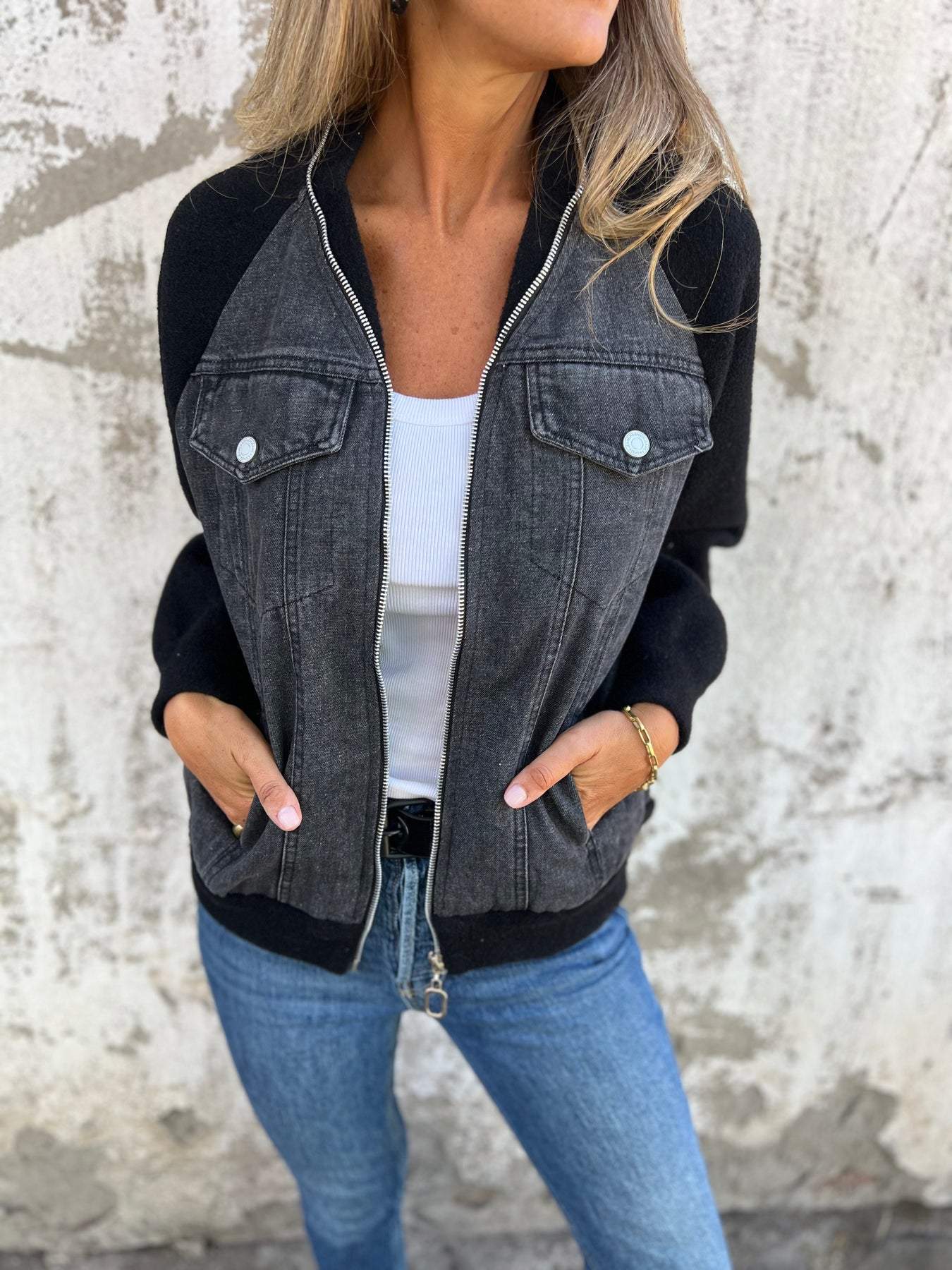 Isabella | Casual V-Neck Zipper Jacket