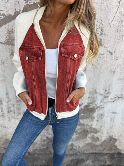 Isabella | Casual V-Neck Zipper Jacket