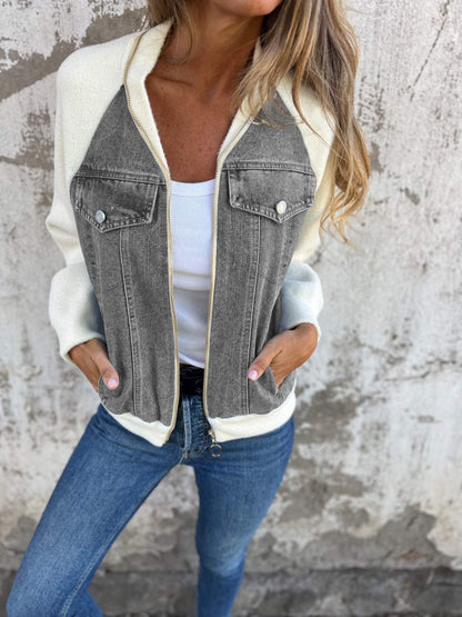 Isabella | Casual V-Neck Zipper Jacket