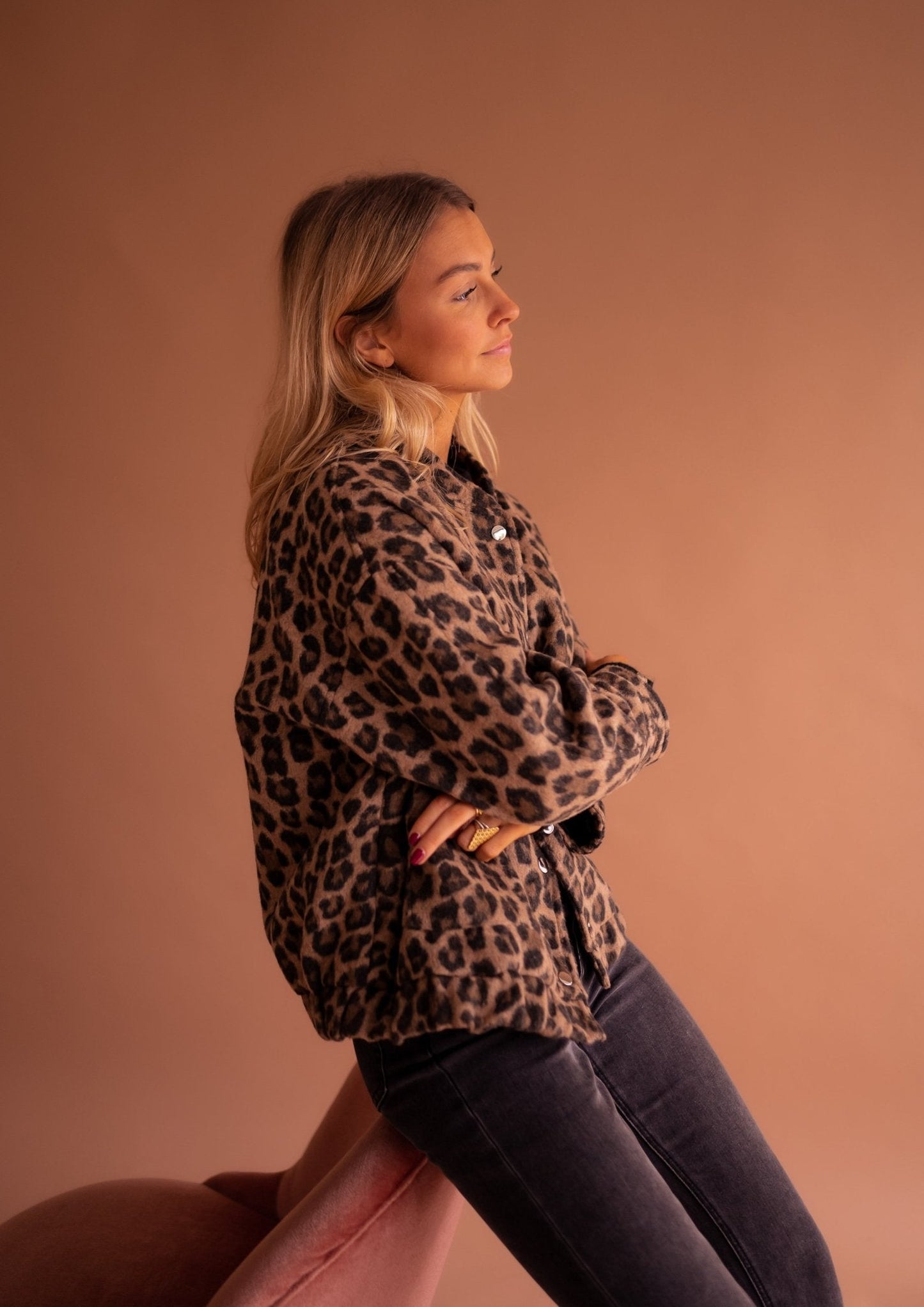 Luna | Trendy Jacket with Leopard Print