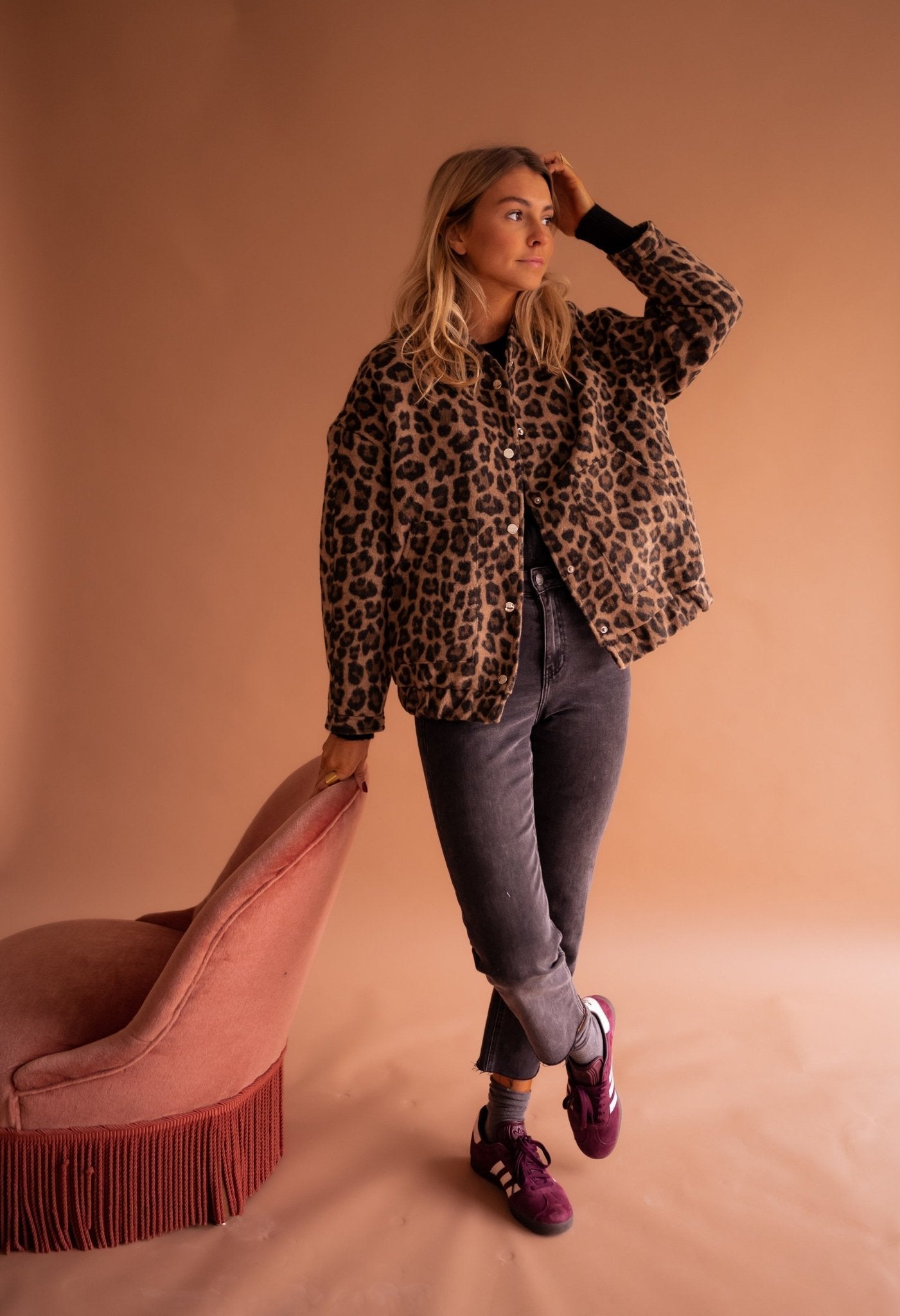 Luna | Trendy Jacket with Leopard Print