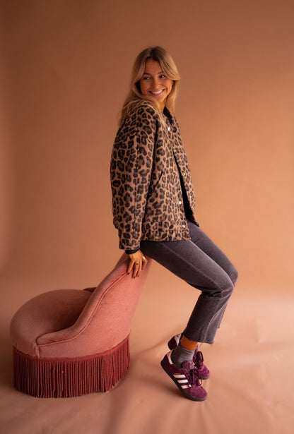 Luna | Trendy Jacket with Leopard Print