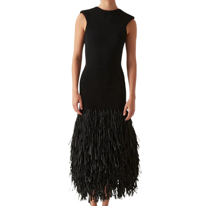 Aline | Long Dress with Fringes