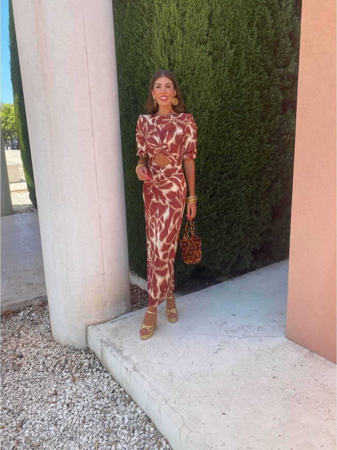 Chiara | Midi Dress with Cut Out