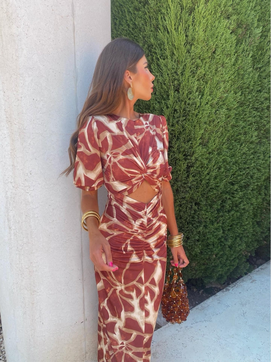 Chiara | Midi Dress with Cut Out