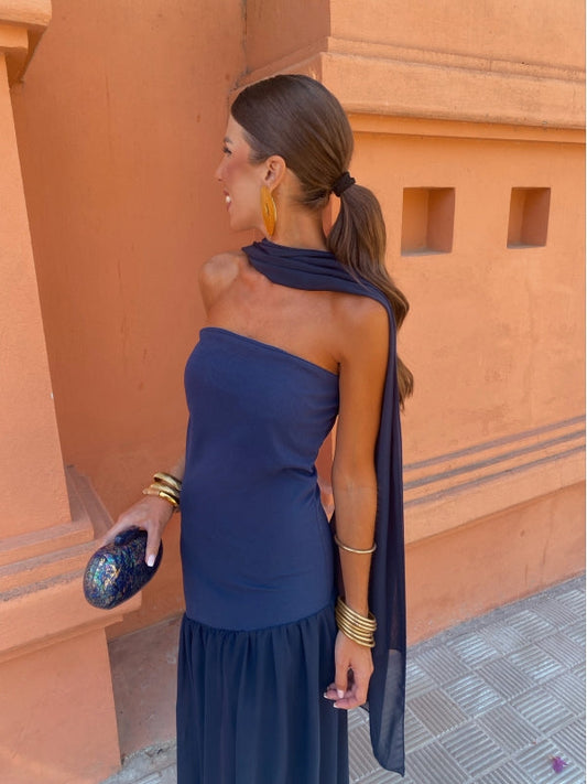 Mila | Chic Strapless Midi Dress