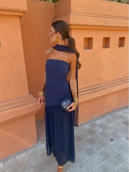 Mila | Chic Strapless Midi Dress