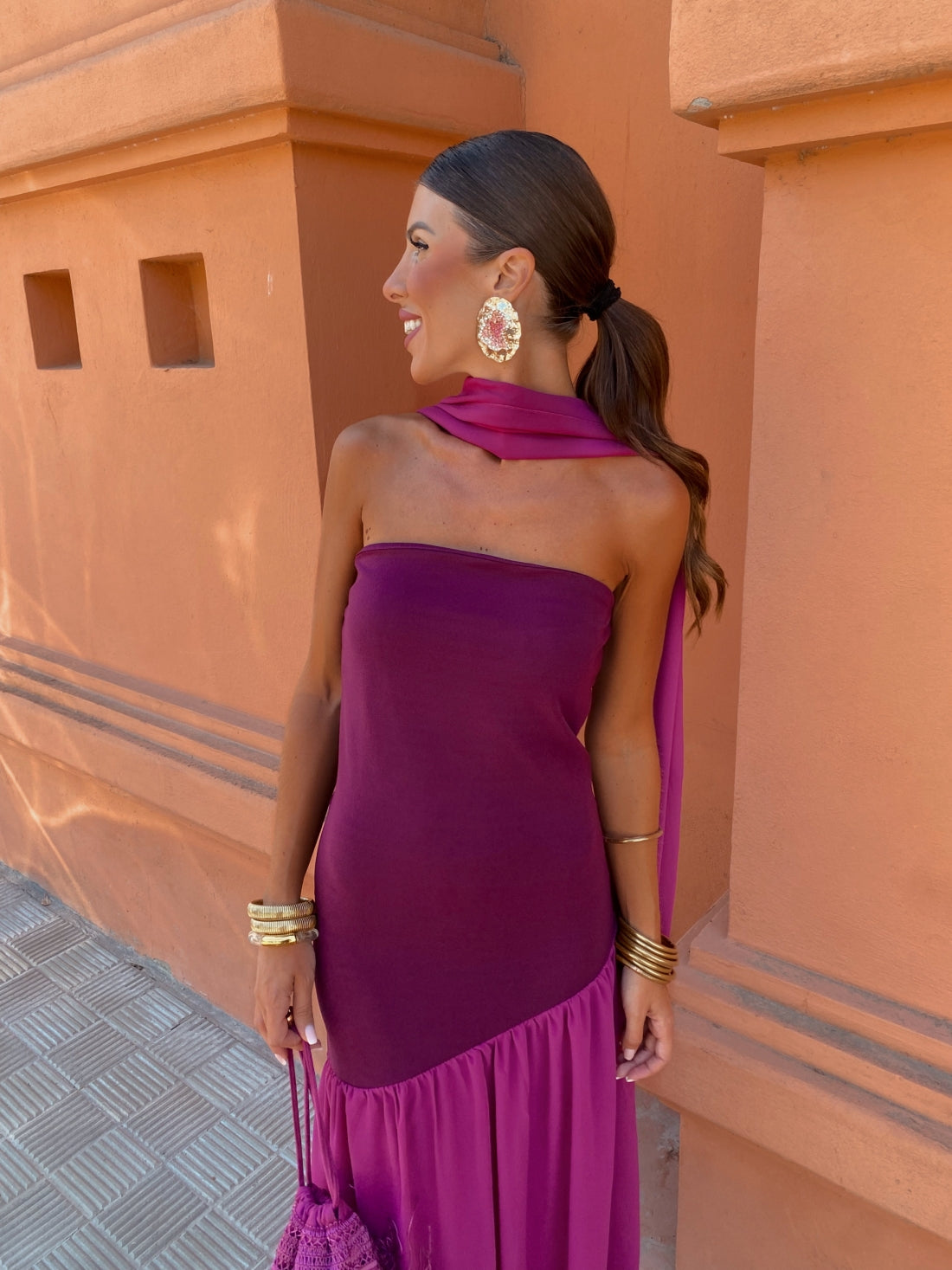 Mila | Chic Strapless Midi Dress