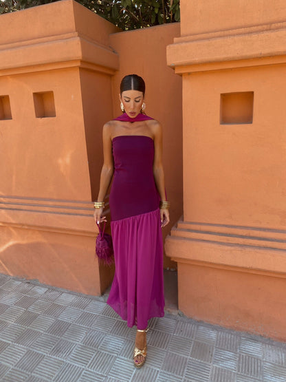 Mila | Chic Strapless Midi Dress