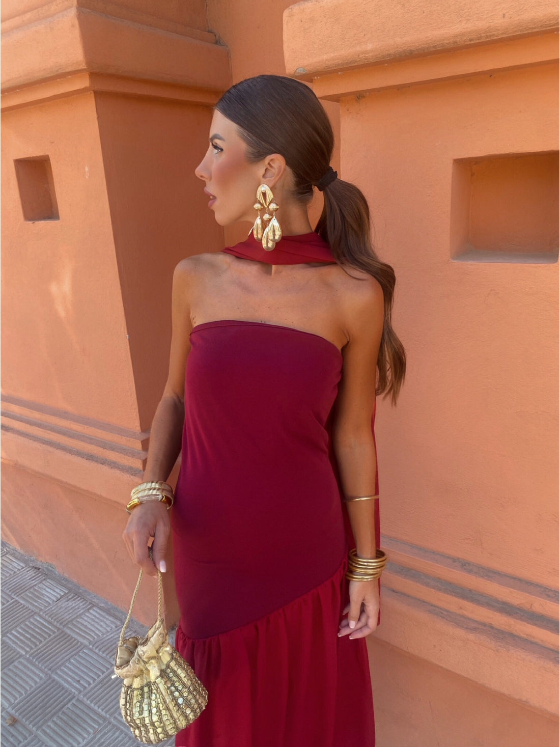 Mila | Chic Strapless Midi Dress