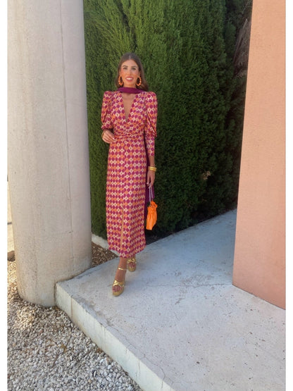 Elodia | Long Sleeve Dress with Print