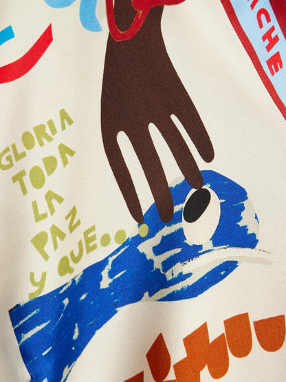 Linen blend unique print shirt and elasticated waistband pocket trousers set