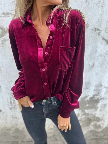 Violet | Velvet Blouse